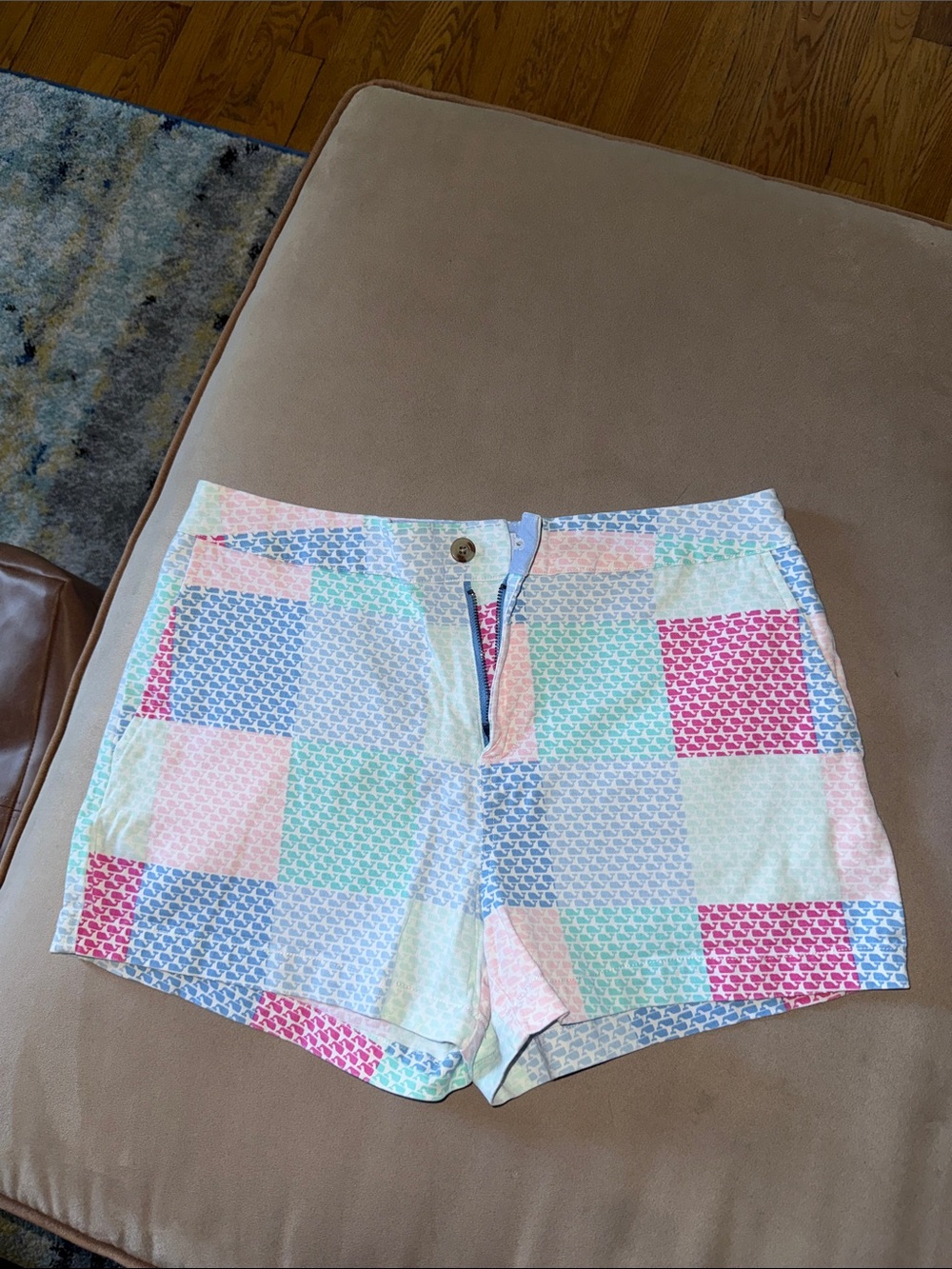 Vineyard Vines Pastel Patchwork Shorts - Pink, Blue, Mint, Cream